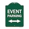 Signmission Event Parking Bidirectional Arrow, Green & White Aluminum Sign, 18" x 24", GW-1824-24084 A-DES-GW-1824-24084 - alternate 1